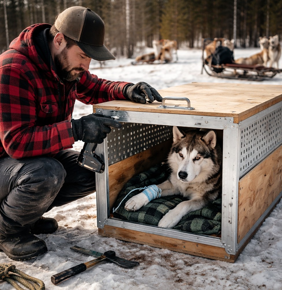 Comment fabriquer une caisse sûre pour chiens de traîneaux blessés